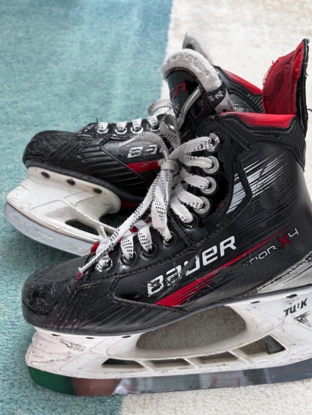 Bauer Black and Red Hockey Skates